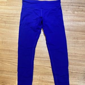 Electric blue Lululemon wonder unders